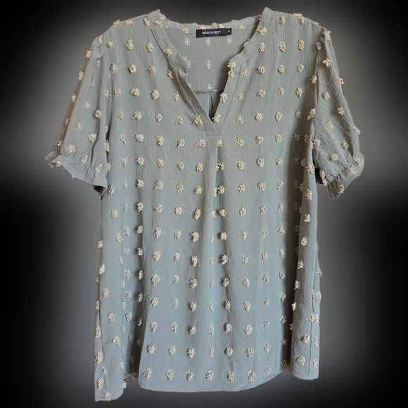 Merokeety Tops - Women's Flowy Textured Top / Tunic / Blouse